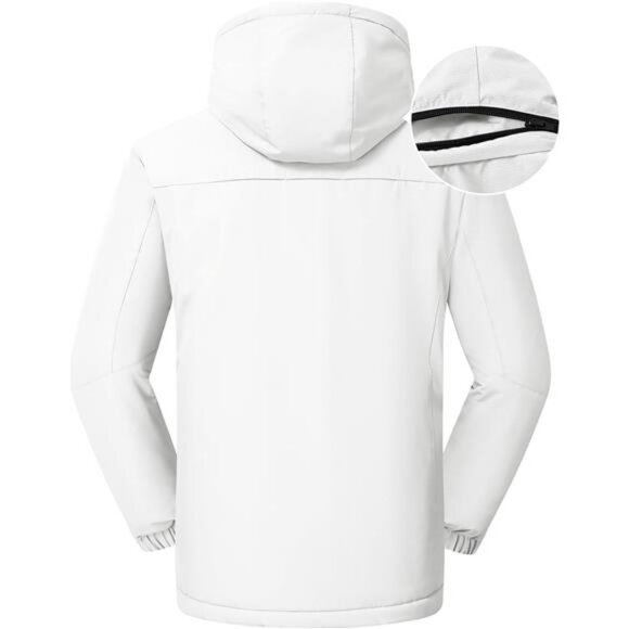 Men's Ski Snow Jacket Waterproof Winter Insulated Fleece Hooded Outdoor - Picture 5 of 7